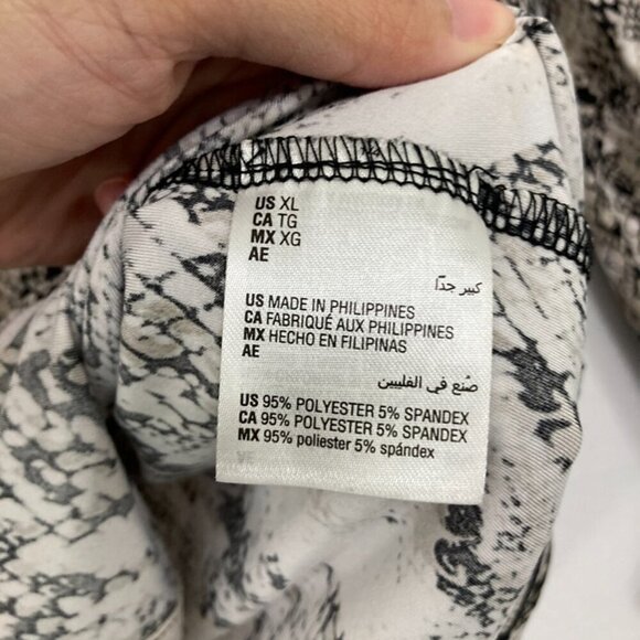 INC International Concepts XL Gray Animal Print Stretch Knit Long Sleeve Blouse - Picture 7 of 9